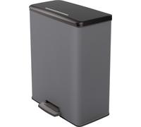 Curver Poubelle à pédale Deco Rectangulaire 65L Gris