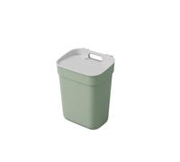 CURVER Poubelle de Tri 10L Ready to Collect - Idéal sous Evier - avec Support Mural pour Mur ou Porte - Cuisine, Salle de Bain, Buanderie - 100% Recyclé - Vert