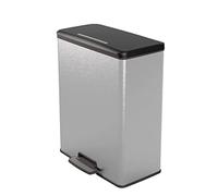 CURVER DECO BIN DUO 26L+26L Poubelle 48,6 x 31,6 x 61,5 cm argenté 01129-C70