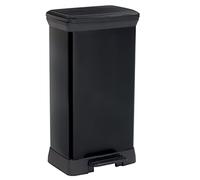 Curver | Poubelle Decobin 50 l Rect Carbone, Noir, 80% Matière Recy 39 * 29 * 72 Cm(version précedente)