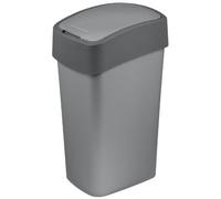 Curver Poubelle Flip Bin 45 L – 65,3 x 29,4 x 37,6 cm – Argent/Gris 02172-686