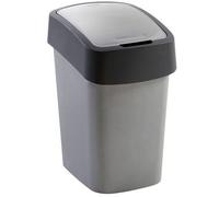 CURVER Poubelle "FLIP BIN" 9L Argent/graphite