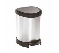 CURVER poubelle métallisée 5 l noir/argent métallisé