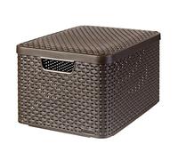 Curver Boîte de rangement STYLE L avec couvercle 44,5 x 33 x 24,8 cm marron