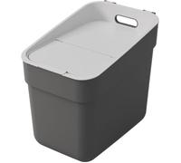 Curver Poubelle de tri Ready To Collect – Recyclé 20 L Gris foncé