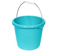 Curver Seau 10L Anse métal, pour Le Ménage - Bac de Lavage Pratique et Empilable - pour Laver Le Linge, la Vaisselle, Le Sol - 29,5 x 29,5 x 25,5 cm - Bleu Turquoise
