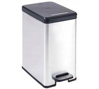 CURVER SLIM BIN 25L Poubelle a pédale 25 x 39,3 x 45,4 cm argenté/noir 02339-582