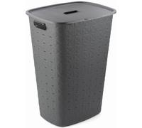CURVER SOFTEX 56L Coffre a linge 34 x 43,8 x 59,9 cm, gris foncé 00571-Z68