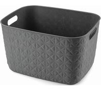 CURVER SOFTEX L 19L Panier de rangement 37,9 x 29,2 x 22,1 cm, gris foncé 00574-Z68