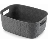 CURVER SOFTEX S 4L Panier de rangement 26,4 x 19,4 x 11,1 cm, gris foncé 00576-Z68