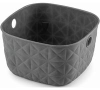 CURVER SOFTEX XS 3L Panier de rangement 19,4 x 19,4 x 11,1 cm, gris foncé 00570-Z68