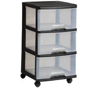 CURVER Tour a tiroirs 3x20L, transparent/noir 06772-146