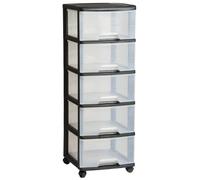 CURVER Tour a tiroirs 5x20L, transparent/noir 06770-146
