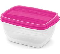 CURVER VEDO 2x1,3L Lot de boîtes alimentaires 20 x 14 x 8 cm, rose clair 03510-251