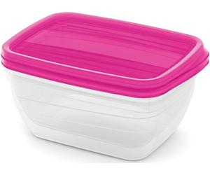CURVER VEDO 2x1,3L Lot de boîtes alimentaires 20 x 14 x 8 cm, rose clair 03510-251