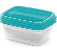 CURVER VEDO 3x1L Lot de boîtes alimentaires 20 x 14 x 6 cm, bleu clair 03505-051