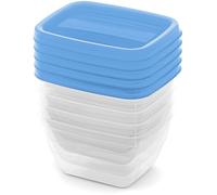 CURVER VEDO 5x0,25L Lot de boîtes alimentaires 11 x 9 x 6 cm, bleu 03844-051