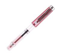 CUSROS Stylo plume léger avec remplissage sous vide, design ergonomique en titane antidérapant, haute capacité d'encre, pointe en acier inoxydable, prise en main confortable, longue durée, rouge
