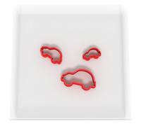 Custom Cutters Emporte-pièces en forme de voiture | Mini emporte-pièce en plastique pour pâtisserie, fondant, argile, pâtisserie, glaçage, bijoux (1,5/2/3 cm)