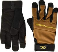 Custom Leathercraft 124M Gants de travail flexibles Noir/rouille Taille M