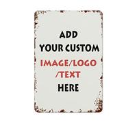 Custom Metal-Sign Custom Signage-Plaque House-Decor - Custom Tin Wall Signs Decor with Picture Text Logo 8"x12"