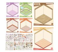 Customized Stickers, 3 d House Stickers, Cartoon 3 d Stickers, Miniature Sticker Scenes Crafts for Birthday Easter Christmas Family Friends Children, 5.91x5.12x0.2 inches