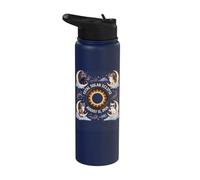 Cute Cats Total Solar Eclipse 12 août 2026 Événement d'astronomie Stainless Steel Insulated Water Bottle