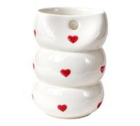 Cute Coffee Cups Decorative, Cute Heart Stacked, Gourd-Shaped Cups | Ceramic Coffee, Hole Mug for Cold, Weather Picnic, Outdoor Water Tea, Hiking Game Home, Party Whiskey Cute