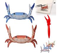 Cute Crab-Shaped Pen Holder, 2026 New Desk Crab Pen Holder, Weightlifting Crabs Desk Pens Stand, Mini Realistic Crabs Pencil Holders, for Office Workspace Study Home Tabletop C)