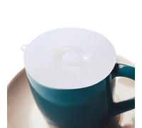 Cute Cup Lids - Airtight Silicone Mug Toppers, Dust-Proof Clear Drinkware Caps,Universal Spillproof Shield | Heat Resistant Material, Flexible Tumbler Covers Home Camping Vermin Prevention Present