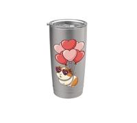 Cute Girls Womens Kids Valentines Day Heart Guinea Pig Lover Gobelet isotherme en acier inoxydable double paroi