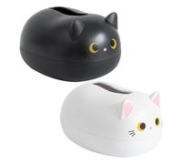 Cute Tissue Dispenser,22x16x13cm Cute Cat Shape Desktop Toilet Paper | Holder | Fun Creative Tissue Box | Easy Large Internal Storage Space for Home Office Bathroom Kitchen Restaurant