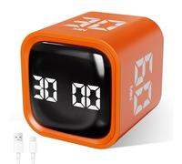 Cuteefun Pomodoro Timer, Cube Minuteur à Rotation, 5/10/30/60 Min, Orange | Temps Personnalisé, Alertes Vibration et Sonores, Capteur de Gravité, Productivity Timer pour Cuisine, Étude, Enfants, TDAH