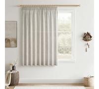 CUTEWIND Rideau sur Rail Coulissant Plafond Lin Naturel Rideaux pour Rail Plafond 200 x 160 cm (LxH), 1 Pièce, Rideau à Galon Fronceur Semi-Transparent Rustique pour Fenêtre de Salon et Maison