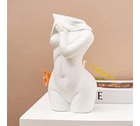 Cutfouwe Céramique Statue Sculpture Vase Fleur Vase Femme Buste Corps en Forme pour Cadeaux d'anniversaire Accueil Decoration Decoration Art Décoratif Décoratif Décor Figurine,A02