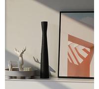 Cutfouwe Vase en céramique, noir mat, 40 cm de haut, étroit, moderne, pour herbe de la pampa, branches décoratives, fleurs séchées, minimalisme nordique, pour couloir, salon, cheminée