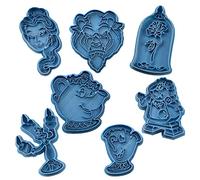 Cuticuter Bella Y Bête Lot de 7 emporte-pièces en Plastique Bleu 16 x 14 x 1,5 cm