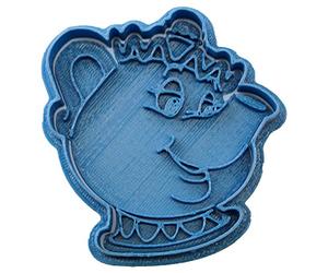 Cuticuter Emporte-pièce Miss Samovar, La Belle et la Bête, 8 x 7 x 1,5 cm, Bleu