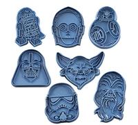Cuticuter Star Wars Pack Moule de Biscuit, Bleu, 16 x 14 x 1.5 cm, 7 pièces