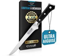 Cutluxe Couteau à Désosser 15cm - Désosseur, Acier Allemand Affûté | Soie pleine et manche ergonomique à forte teneur en carbone; parfait pour volaille, viande et filets