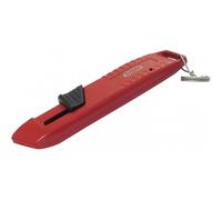 Cutter en zamak à lame auto-rétractable avec clip de sécurité en inox SAM OUTILLAGE