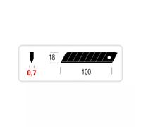 Cutter Heavy Duty 18 x 0,7 mm METRICA - 09039
