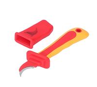 Cutter isolé, couteau d'outil d'électricien antimagnétique à lame en acier inoxydable de type faucille pour la réparation de câbles électriques
