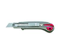 Cutter L.135mm I.18mm tout métal avec bouton-poussoir, incl. 2 lames Quantité:1