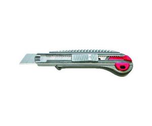 Cutter L.135mm I.18mm tout métal avec bouton-poussoir, incl. 2 lames Quantité:1