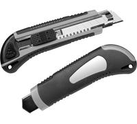 Cutter noir/gris avec stoppeur automatique