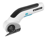 Cutter pour Carton 3,7 V Ciseaux Électriques, Cutter pour Carton Électrique avec Batterie 2000 mAh,Cutter Rotatif Universel sans Fil avec 2 Lames Auto-affûtantes pour Moquette,Cuir et Feutre