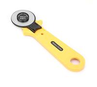 Cutter Rotatif 45 Mm avec Prise en Main Confortable | Lame tranchante de haute qualité, Idéale pour couper du tissu, du papier et du cuir, Idéale pour les gauchers et les