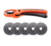 Cutter Rotatif pour Tissu 45mm, Outil de Couture Manuel Orange | Usage Couture, Lame Remplaçable, Plastique et Acier Inoxydable, pour Atelier Personnel ou Professionnel