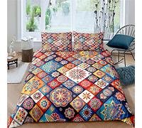 CUUGF 3D Parure De Lit, Rouge Motif À Carreaux 240X280 Cm 3 Pièces Housse De Couette Microfibre Confortable Ensemble De Literie Chambre À Coucher Élégant Classique Lit Imprimé Taie